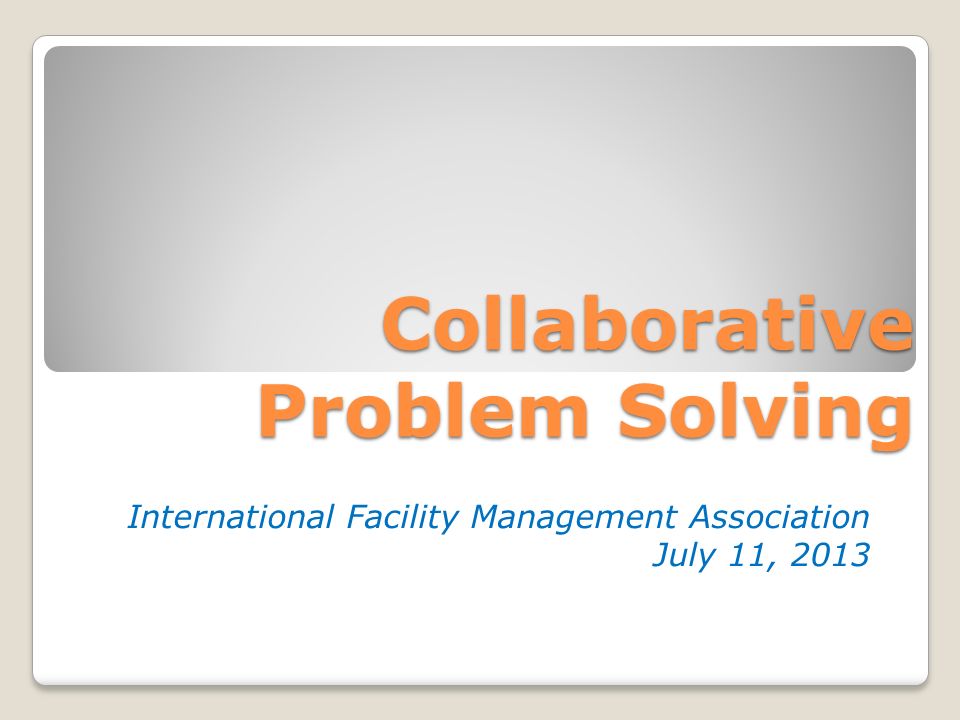 collaborative problem solving philosophy